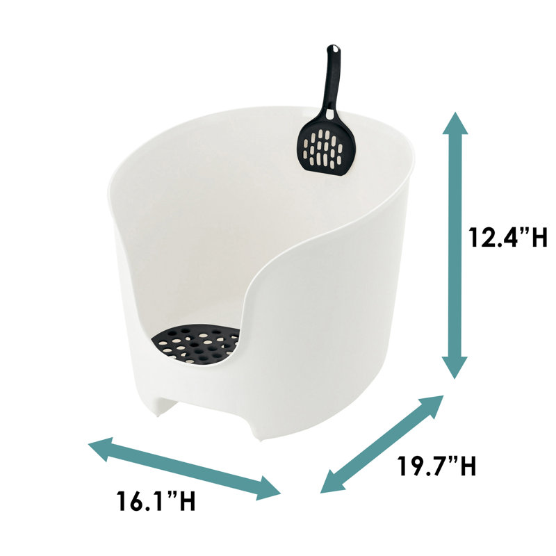 Richell Paw Trax High Wall Cat Litter Box & Reviews Wayfair